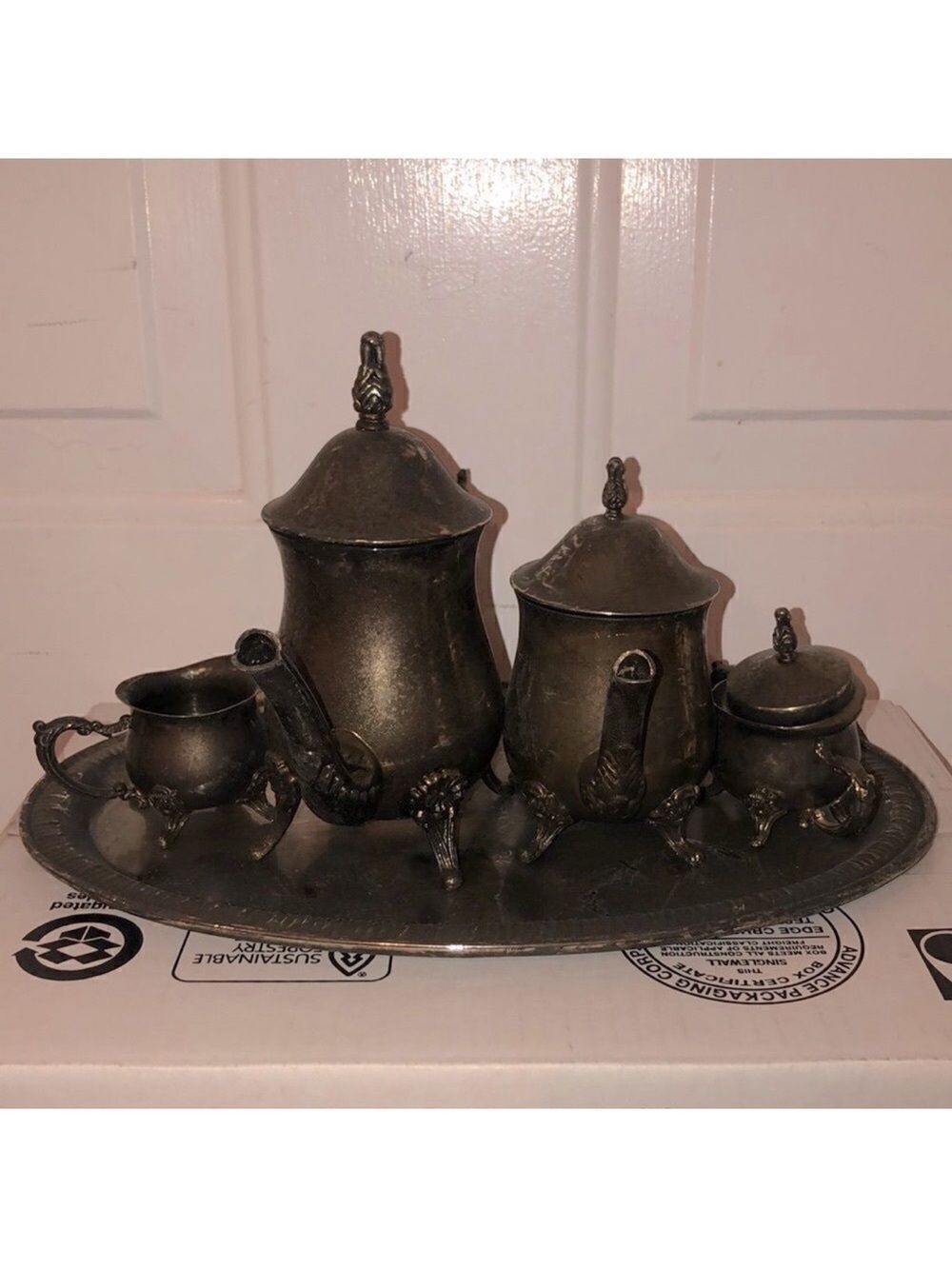 Vintage 1920s Silver Plated Tea Set